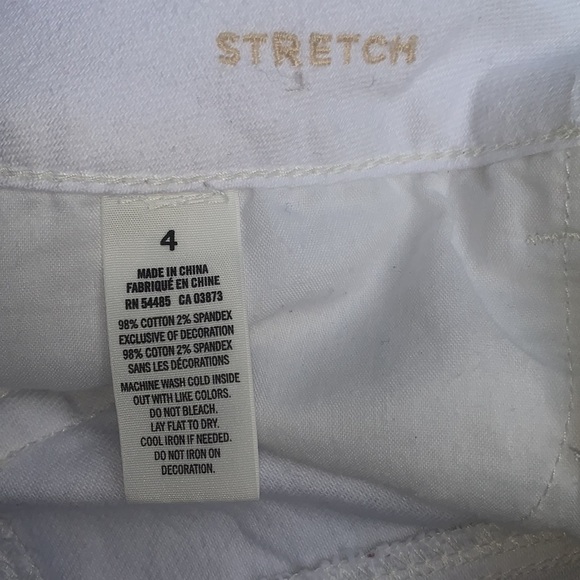 AEO Distressed White Cut-offs with Matte Sequins - Picture 10 of 10